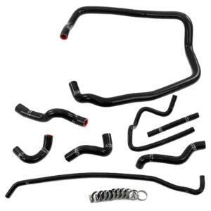 HPS Black Silicone Heater+Throttle Body Coolant+Expansion Tank Coolant Hose Kit For 98-99 BMW 323 2.5L/96-99 BMW 328 2.8L M52 E36