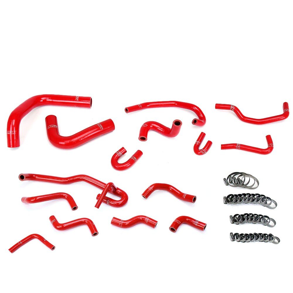 HPS Red 3-Ply Silicone Radiator & Heater Hose Kit For 90-91 Toyota 4Runner 3.0L V6 Left Hand Drive