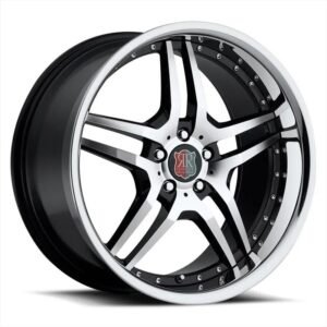Roderick RW2 Machine Face Black Windows with Stainless Steel Chrome Lip