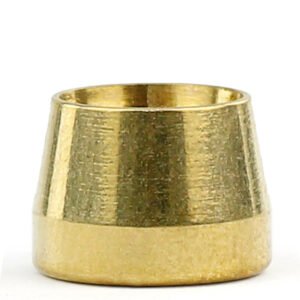 HPS 350 Series Hard Line AN Tube Olive Insert Ferrule For Teflon Fuel Line Hose End Fitting [AN -3] (Brass, Gold)