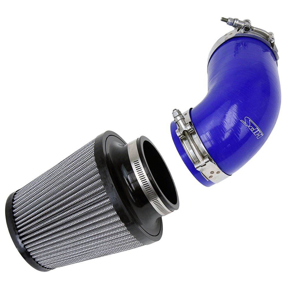 HPS Blue 4-Ply Silicone Shortram Air Intake Kit For 09-11 Hyundai Genesis Sedan 3.8L V6