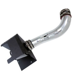 HPS Polish Shortram Air Intake + Heat Shield For 17-19 Silverado/Sierra 2500 3500 HD 6.6L V8 Duramax Diesel Turbo L5P