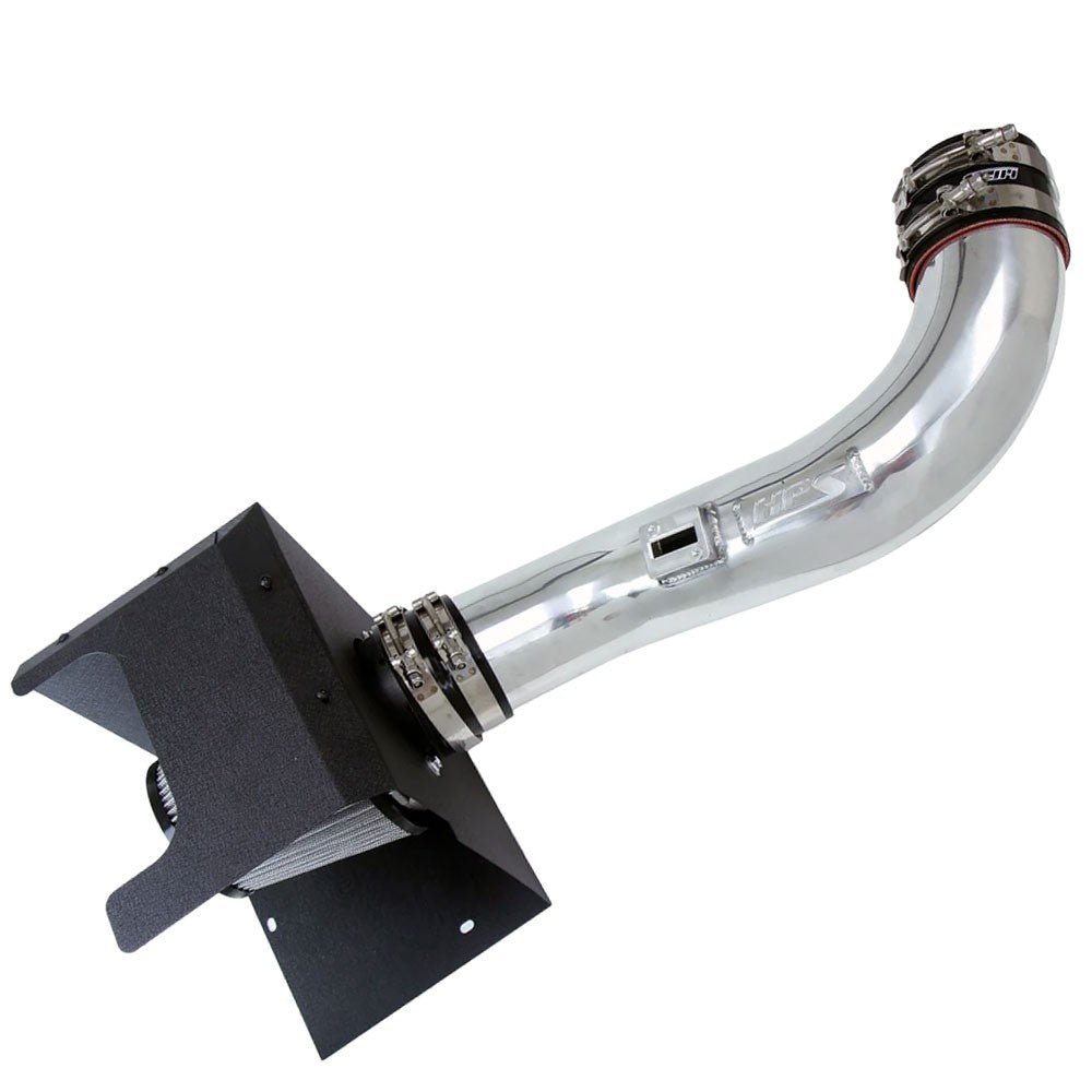 HPS Polish Shortram Air Intake + Heat Shield For 17-19 Silverado/Sierra 2500 3500 HD 6.6L V8 Duramax Diesel Turbo L5P