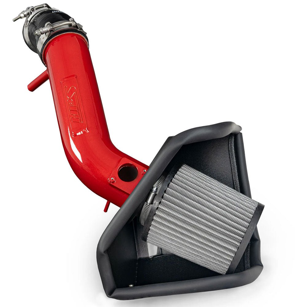 HPS Red Shortram Air Intake Kit w/Heat Shield For 18-24 Toyota Camry 3.5L V6 (XV70)