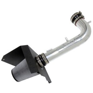 HPS Polish Shortram Air Intake + Heat Shield For 14-18 Chevrolet Silverado GMC Sierra 1500/18-20 Yukon 6.2L V8