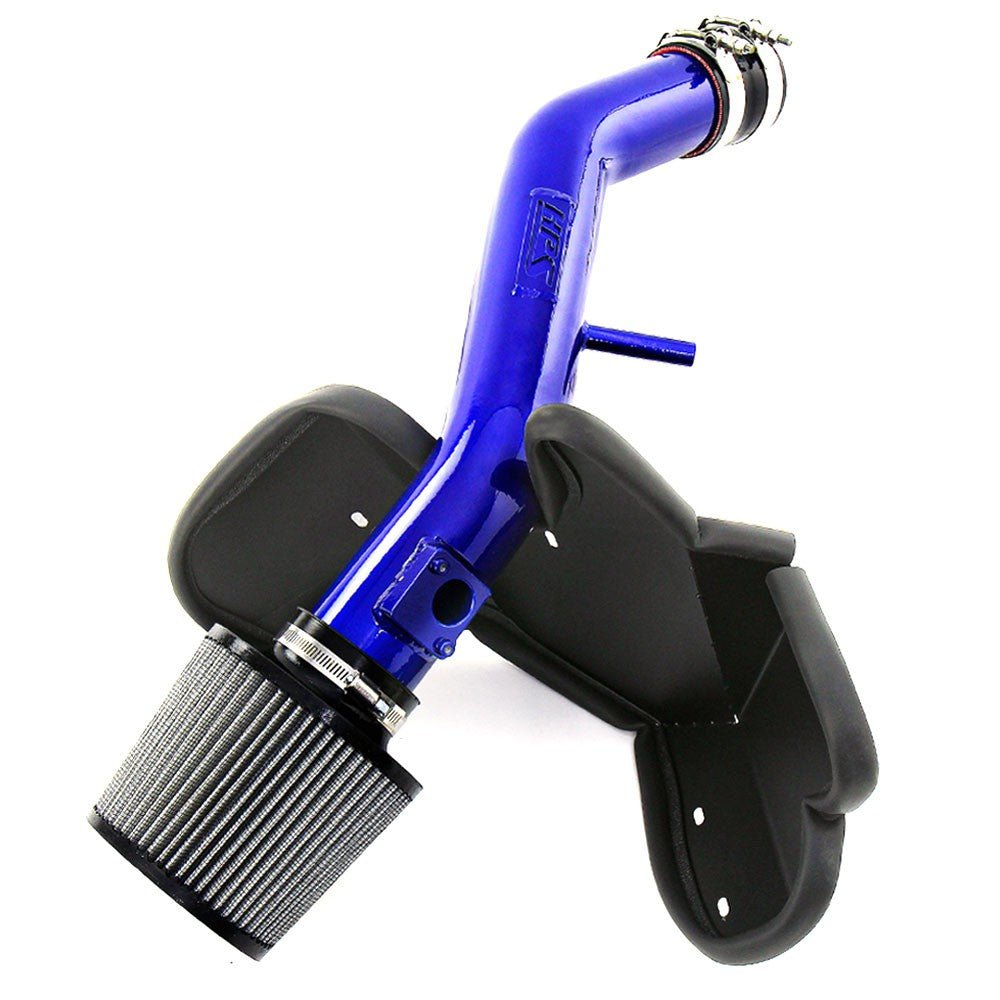 HPS Blue Aluminum Shortram Air Intake Kit w/Heat Shield For 07-11 Lexus GS350 3.5L V6 (S190)