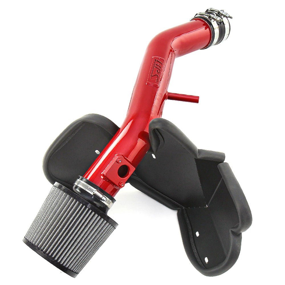 HPS Red Aluminum Shortram Air Intake Kit w/Heat Shield For 07-11 Lexus GS350 3.5L V6 (S190)