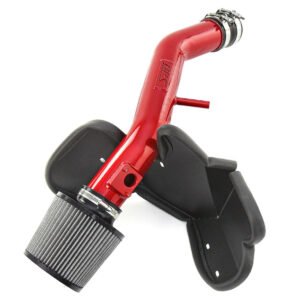 HPS Red Aluminum Shortram Air Intake Kit w/Heat Shield For 07-11 Lexus GS350 3.5L V6 (S190)