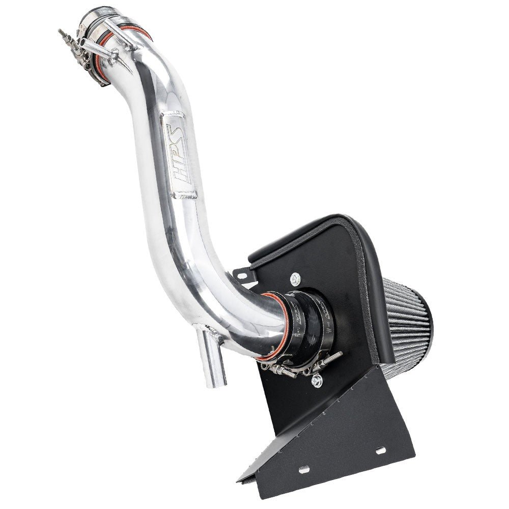 HPS Polish Aluminum Shortram Air Intake Kit w/Heat Shield For 22-23 Hyundai Kona N 2.0L Turbo