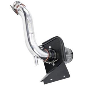 HPS Polish Aluminum Shortram Air Intake Kit w/Heat Shield For 22-23 Hyundai Kona N 2.0L Turbo