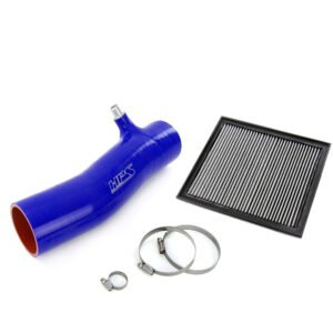 HPS Blue Intake Hose Kit + Drop In Panel Air Filter For 16-23 Toyota Tacoma 3.5L V6 (N300) Installed with TRD airbox