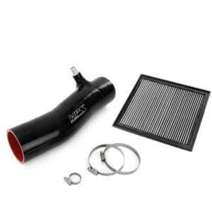 HPS Black Intake Hose Kit + Drop In Panel Air Filter For 16-23 Toyota Tacoma 3.5L V6 (N300) Installed with TRD airbox