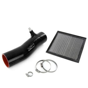 HPS Black Silicone Air Intake And Drop-In Panel Air Filter For 16-23 Tacoma 3.5L V6 N300 equipped with Standard air intake
