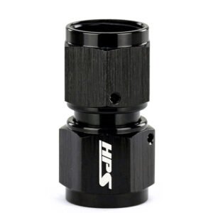 HPS AN Female to Female Swivel Adapter Fitting [Straight] [AN -10] (Aluminum, Black)