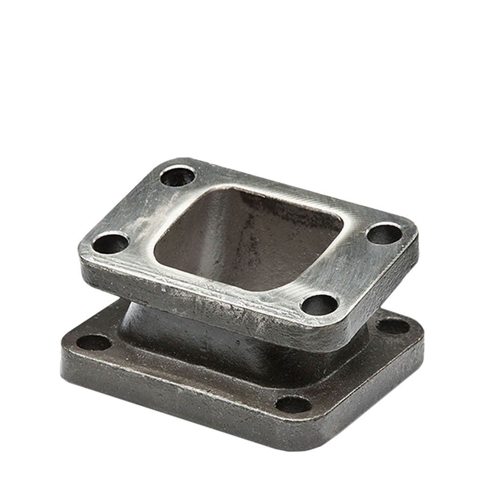 T3 to T4 Angled Cast Iron Exhaust Conversion Flange Adapter Tubrocharger Manifold