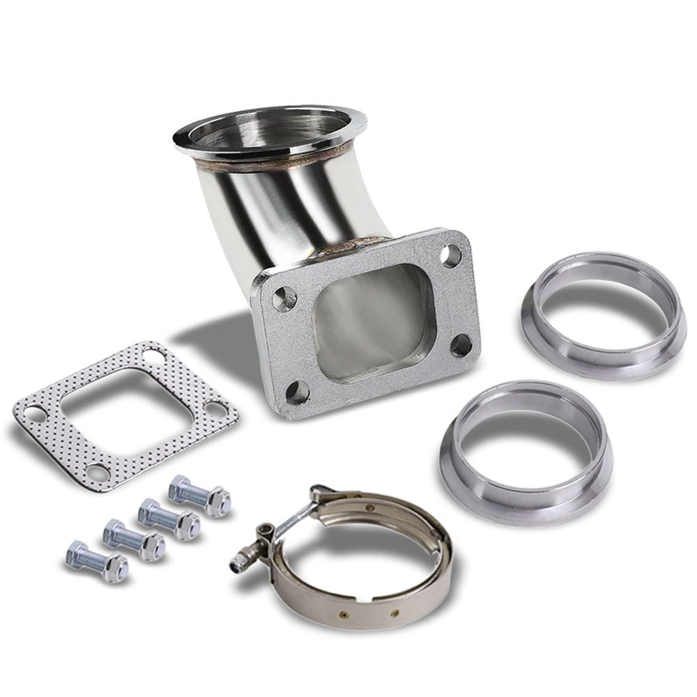 3″ V-Band to T3 90 Degree Elbow Turbo charger Exhaust Converter Flange Adaptor