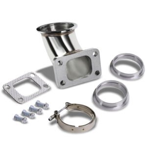 3″ V-Band to T3 90 Degree Elbow Turbo charger Exhaust Converter Flange Adaptor