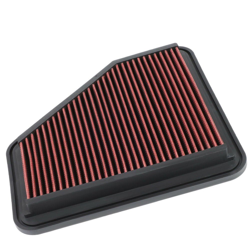 Red High Flow Washable Drop-In Panel Air Filter For 06-12 RAV4 2.4L 2.5L 3.5L