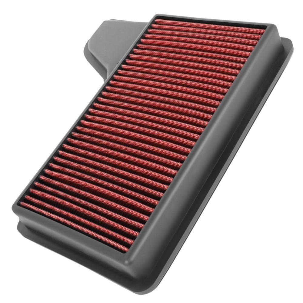 Red High Flow Washable Drop-In Panel Air Filter For 15-19 Mustang 2.3L 3.7L 5.0L