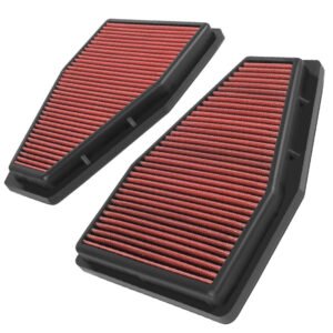 Red High Flow Washable Drop-In Panel Air Filter For 12-19 911 3.4L/3.8L Turbo