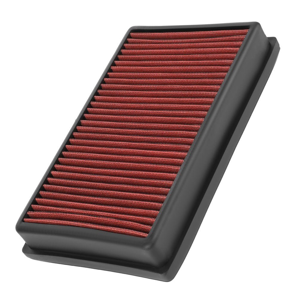 Red High Flow Washable Drop-In Panel Air Filter For 05 Peugeot 307 2.0L Gas