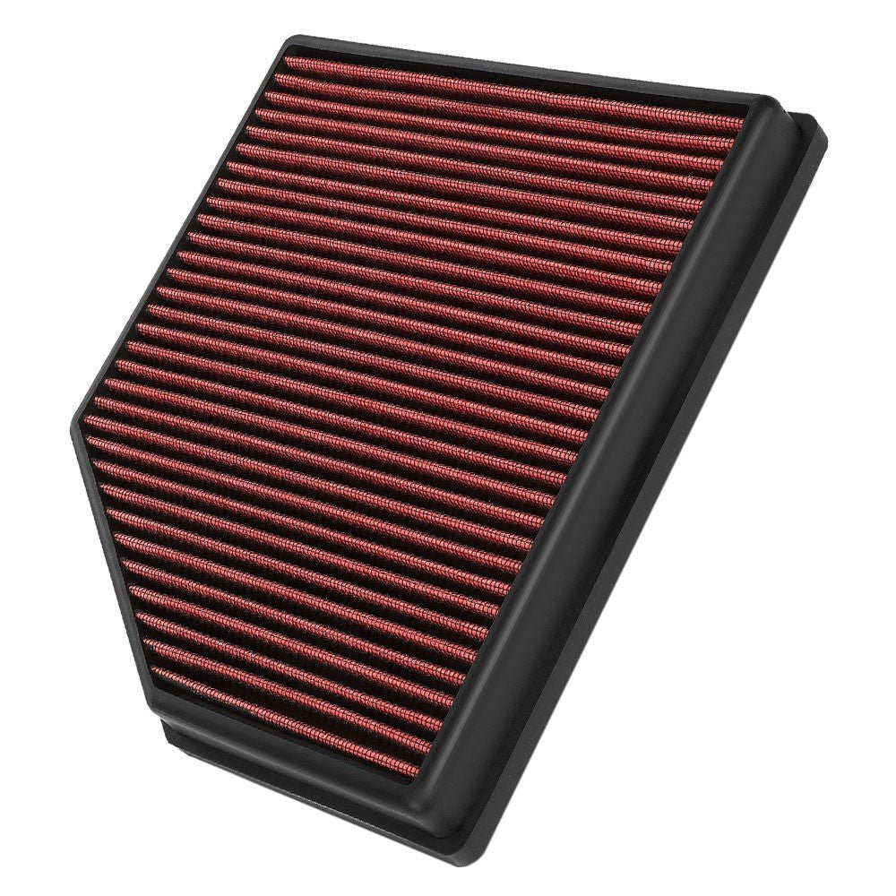 Red High Flow Washable Drop-In Panel Air Filter For 11-16 Volvo S60 3.0L Turbo