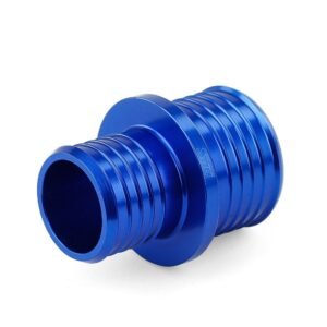 HPS Blue 6061 Billet Aluminum Hose Joiner Union Connector (1″ reduced to 1-1/4″) 2″ Length