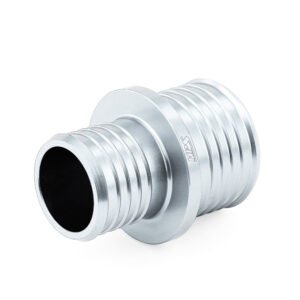 HPS Silver 6061 Billet Aluminum Hose Joiner Union Connector (1-1/4″ reduced to 1-1/2″) 2″ Length