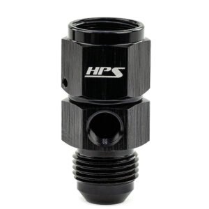 HPS AN Male to Female NPT Adapter (Side Port) Fitting [Tee] [AN -12] (Aluminum, Black)
