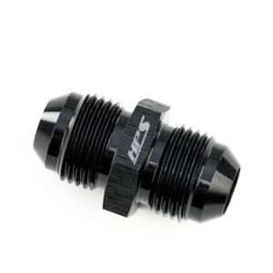 HPS AN Male to Male Union Adapter AN Fitting [Straight] [-10] (Aluminum, Black)
