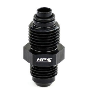 HPS AN Male to O-Ring Tip Adapter Fitting [Straight] [AN -6 to M16x1.5] (Aluminum, Black)
