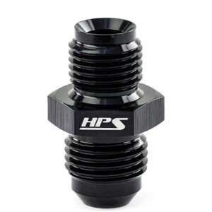 HPS AN Male to NPT Adapter Fitting [Straight] [-8 to 1/2 NPT] (Aluminum, Black)
