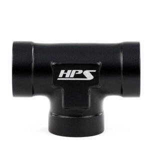 HPS NPT 3-Way Tee Adapter (Female) Fitting [Tee] [1/4 NPT] (Aluminum, Black)