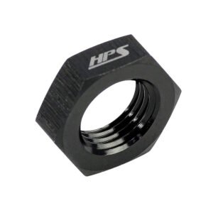 HPS AN Female Bulkhead Jam Nut AN Fitting [Straight] [-10] (Aluminum, Black)