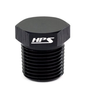 HPS NPT Hex Plug Fitting [1/2 NPT] (Aluminum, Black)