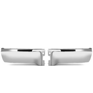 Left/Right Chrome Polish Rear Bumper End Cap [W/O Parking Sensor Hole] For 09-14 Ford F-150 Fleetside (P415)