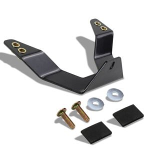 Black Bull Bar/Bumper Grille Guard US License Plate Bracket Relocation Kit
