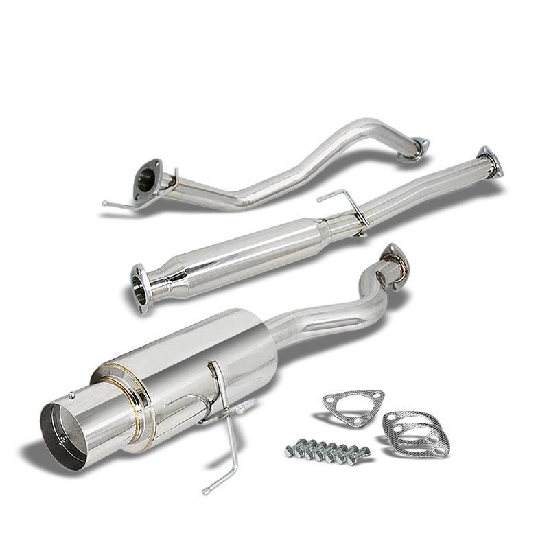 Catback Exhaust System 4″ Round Muffler Tip For 94-01 Acura Integra GS/LS/RS 1.8L DOHC Hatchback