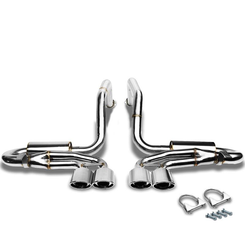 Catback Exhaust System 4.25″ x 3″ Quad Oval Muffler Tip For 97-04 Chevrolet Corvette C5 5.7L V8