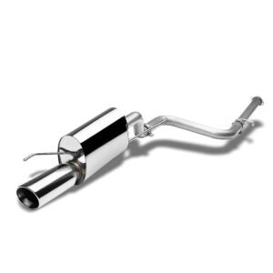 Catback Exhaust System 4″ Round Slant Roll Muffler Tip For 12-16 Chevrolet Sonic T300 LS/LT/LTZ/RS 1.4L/1.8L DOHC