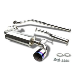 Catback Exhaust System 4.75″ Round Burnt Muffler Tip For 00-05 Dodge Neon 2.0L SOHC