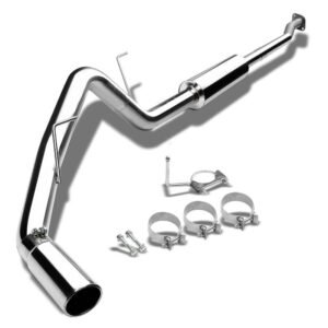 Catback Exhaust System 3″ Round Roll Muffler Tip For 97-03 Ford F-150 4.6L/5.4L V8 SOHC