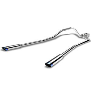 Catback Exhaust System 3.5″ Round Slant Burnt Muffler Tip For 04-08 Ford F-150 Extended/Crew Cab 4.6L/5.4L V8 SOHC