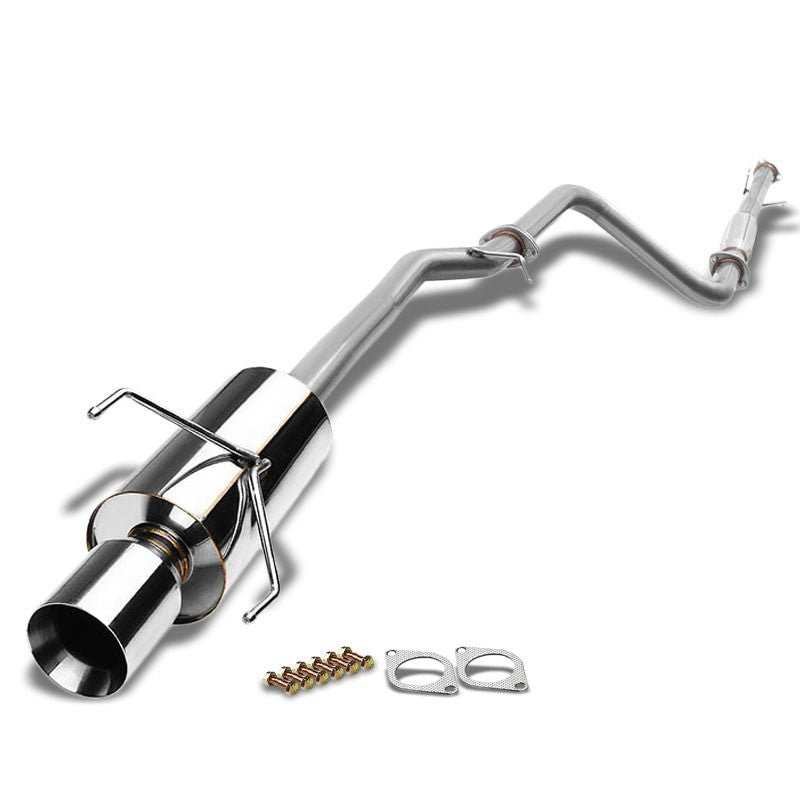 Catback Exhaust System 4″ Roll Muffler Tip For 90-93 Honda Accord CB1/ CB2/ CB3/ CB4