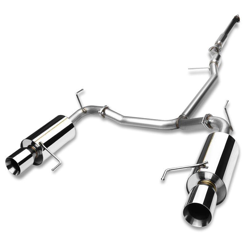 Catback Exhaust System 4″ Dual Round Roll Tip For 98-02 Honda Accord 3.0L V6 (CG 6th Gen)