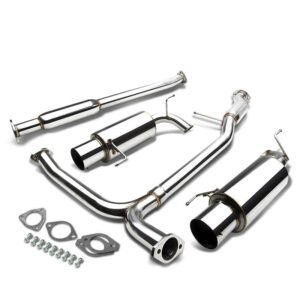 Catback Exhaust System 4.5″ Dual Round Tip For 98-02 Honda Accord 3.0L V6 (CG 6th Gen)