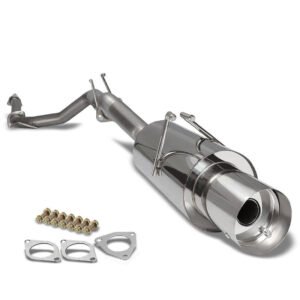Catback Exhaust System 4″ Round Muffler Tip For 06-11 Honda Civic FG2 Si Coupe 2.0L DOHC