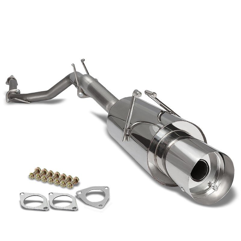 Catback Exhaust System 4″ Round Muffler Tip For 06-11 Honda Civic FG2 Si Coupe 2.0L DOHC