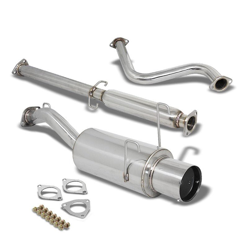 Catback Exhaust System 4.5″ Round Muffler Tip For 93-97 Honda Civic del Sol EG1/EG2/EH6 S/SI/VTEC 1.6L SOHC