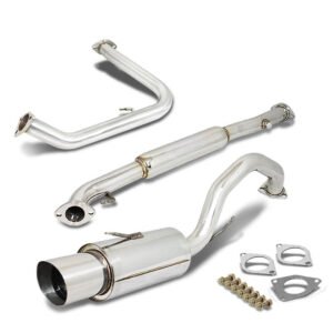 Catback Exhaust System 4.5″ Round Muffler Tip For 00-05 Mitsubishi Eclipse 3G 2.4L SOHC